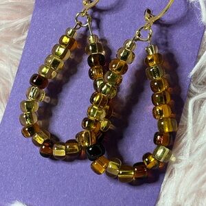 Amber Brown & Gold (Gold Hooks)